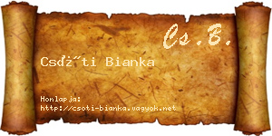Csóti Bianka névjegykártya